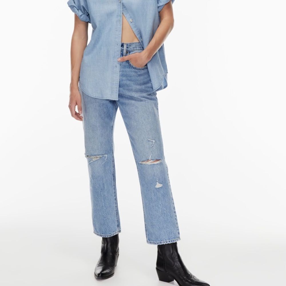 Aritzia Denim Forum The Joni High Rise Loose 26l Size 27 Straight Leg High Rise - Picture 1 of 9